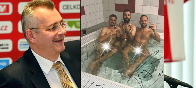 Šéf pražské Slavie Jaroslav Tvrdík se opět rozjel a na svém twitterovém účtu přidal pikantní fotografii přímo z kabiny „sešívaných“