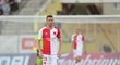 Zklamaný záložník Slavie Jaromír Zmrhal po remíze 1:1 v Jihlavě