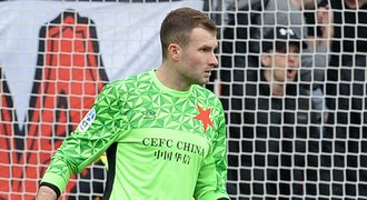 Brankář Slavie Kolář: Bod je málo. Chtěli jsme stíhat Plzeň, to se nepodařilo