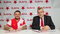 Jaroslav Tvrdík při podpisu smlouvy s Vasilem Kušejem
