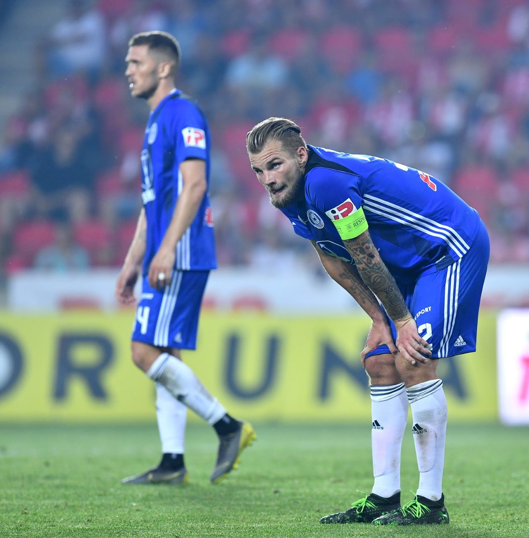 Zklamaný kapitán Olomouce Vít Beneš po prohře na Slavii