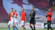 Fotbalisté Slavie děkují fanouškům za podporu v utkání s Olomoucí