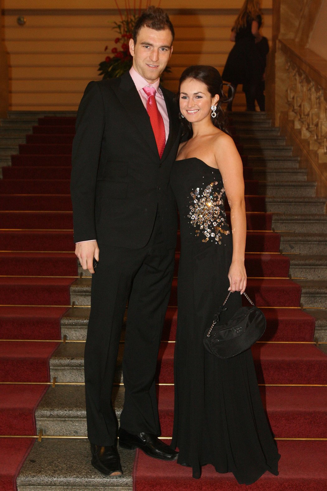 Martin Latka s manželkou Lucií na slávistickém plese v roce 2010