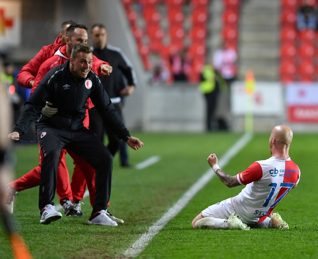 Miroslav Stoch a jeho oslava gólu proti Boleslavi