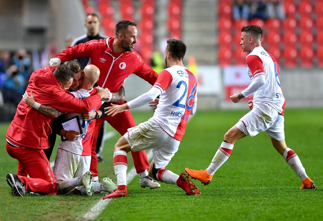 Miroslav Stoch a jeho oslava gólu proti Boleslavi