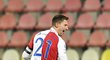 Milan Škoda se raduje z úvodní branky Slavie v zápasu proti Příbrami