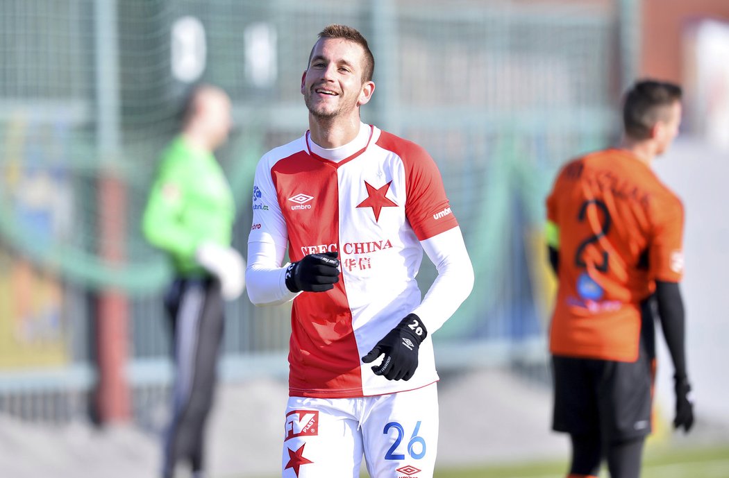 Obránce Michael Lüftner se dočkal prvního gólu v dresu Slavie