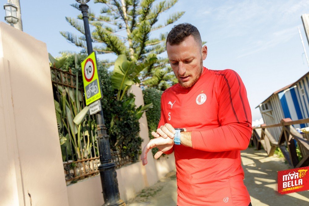 Vladimír Coufal na jednom tréninku během soustředění Slavie v Marbelle