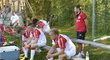 Fotbalisté Slavie se na soustředění v Rakousku schovávali ve stínu