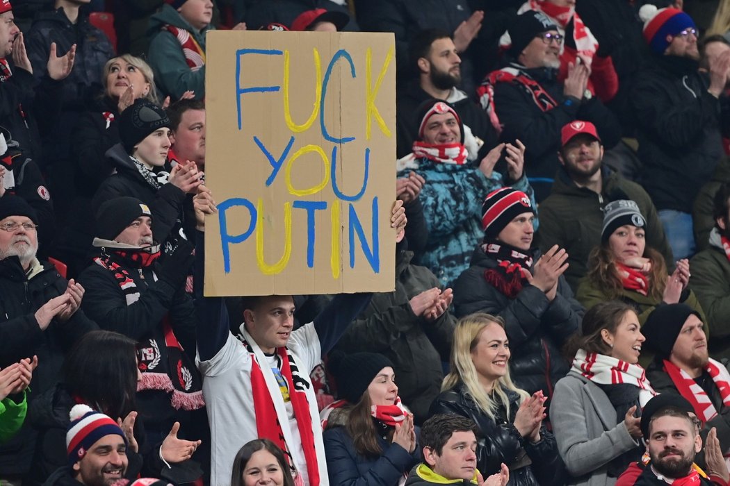 Vzkaz fanoušků Slavie Putinovi