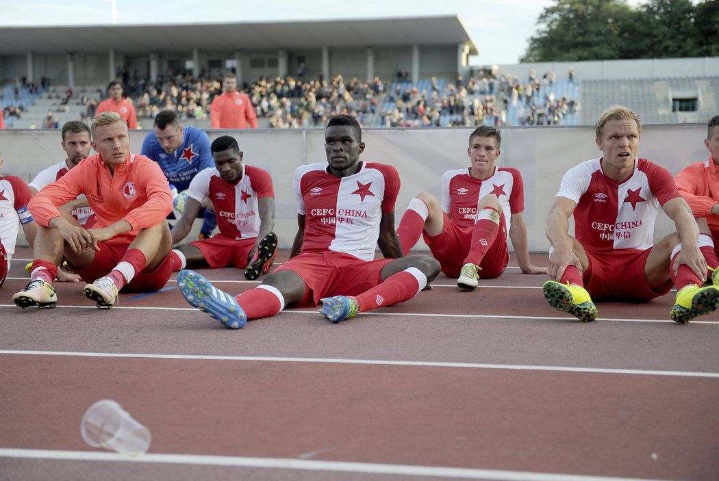 Smutní slávisté vydýchávali obrovské zklamání. V předkole Evropské ligy prohráli na hřišti Levadie Tallinn 1:3