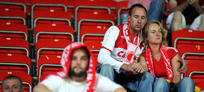 Zklamaní fanoušci Slavie