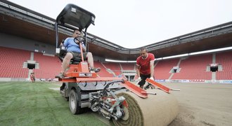 VIDEO: Podívejte se, jak se v Edenu pokládal nový trávník