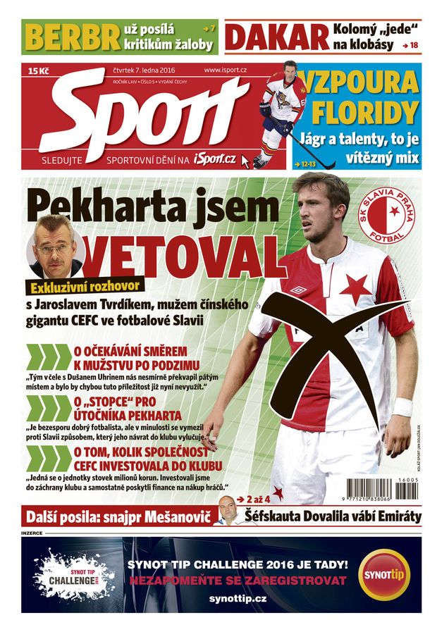 Ve čtvrtečním Sportu najdete exkluzivní rozhovor s Jaroslavem Tvrdíkem. O čem všem mluvil? Ve čtvrtečním Sportu najdete exkluzivní rozhovor s Jaroslavem Tvrdíkem. O čem všem mluvil?