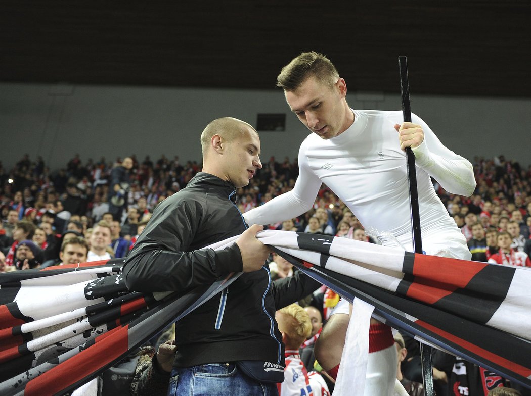 Jaromír Zmrhal, který jediným gólem rozhodl o výhře Slavie se Slováckem, byl hrdinou domácího kotle