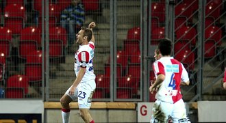 Zařídil to kapitán! Piták dvěma góly porazil Znojmo, Slavia vyhrála 2:1