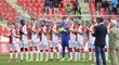 Fotbalisté Slavie před zápasem s Jabloncem