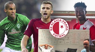 Odhalená tabule Slavie. Co znamenají jména hráčů, které klub sleduje?