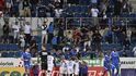 Fotbalisté Slovácka slaví gól