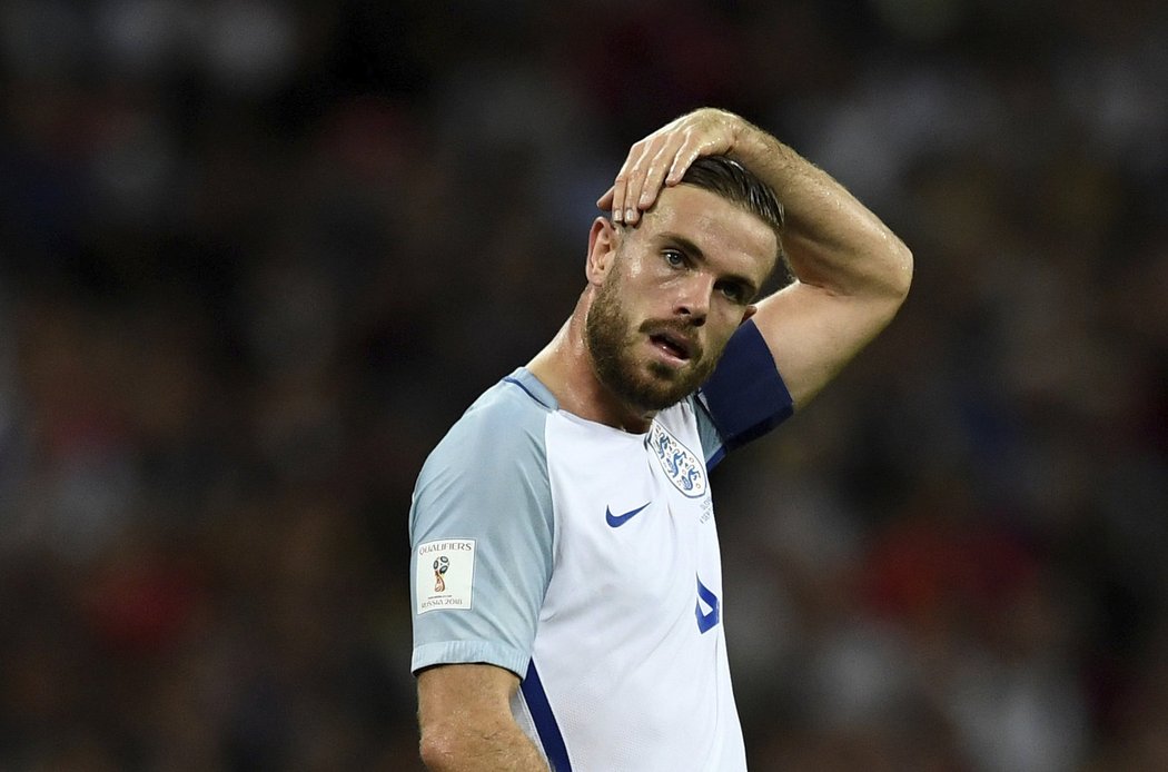 Jordan Henderson po inkasovaném gólu od Slovenska