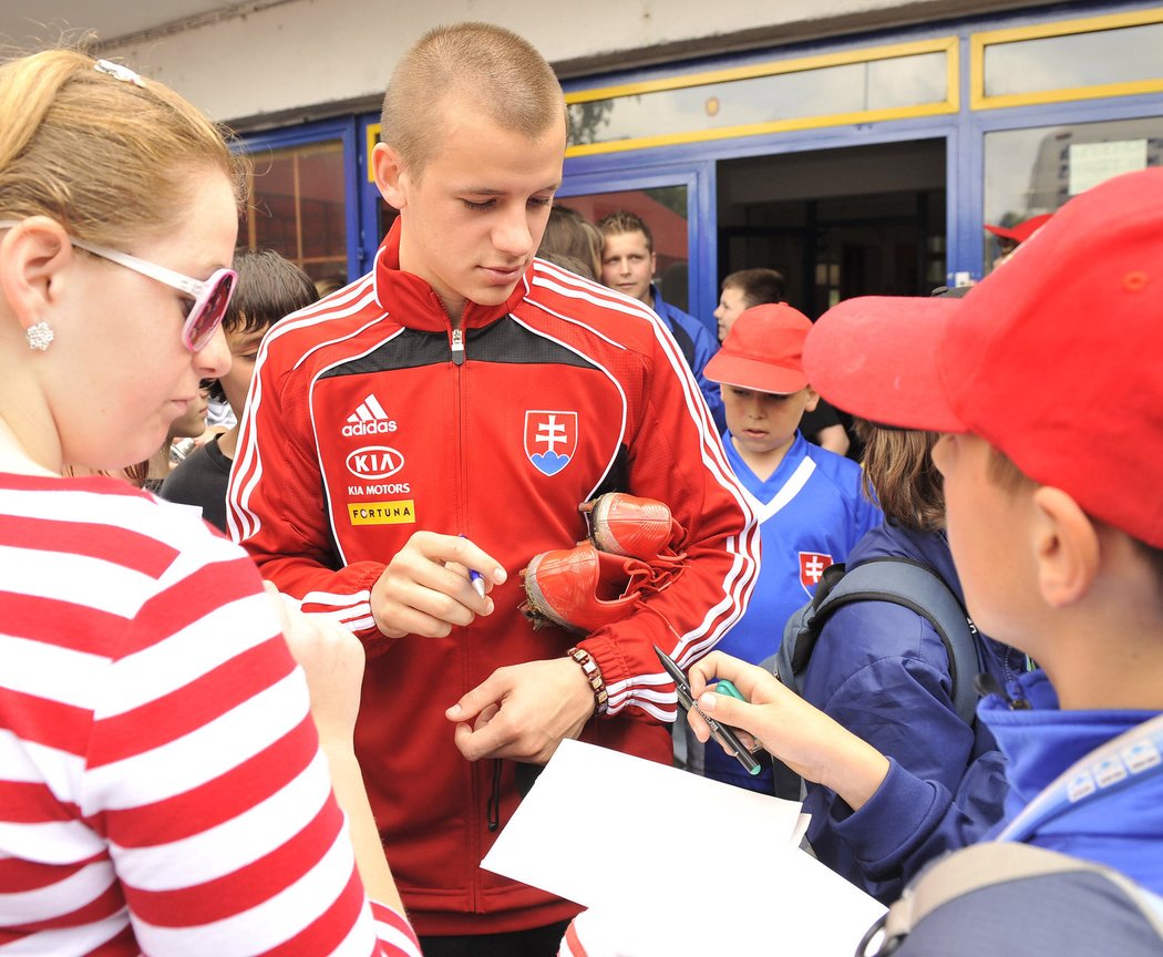 Vladimír Weiss mladší na soustředění slovenské reprezentace před mistrovstvím světa v JAR