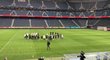 Trénink českých fotbalistů na stadionu v Solně před baráží o MS se Švédskem