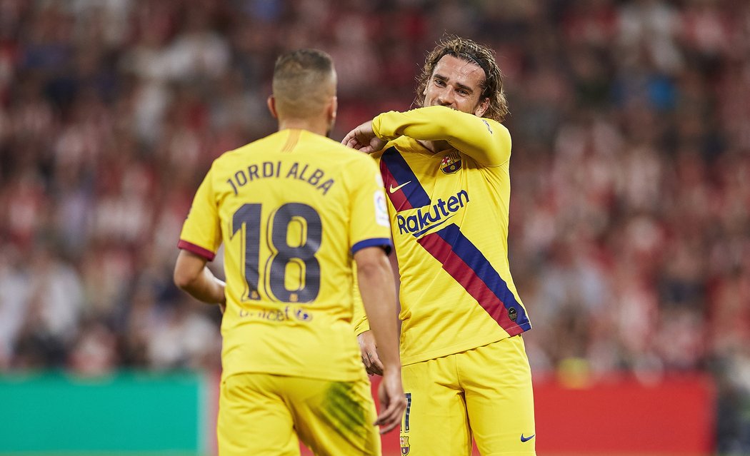 Jordi Alba a Antoine Griezmann po neúspěšném prvním zápase sezony