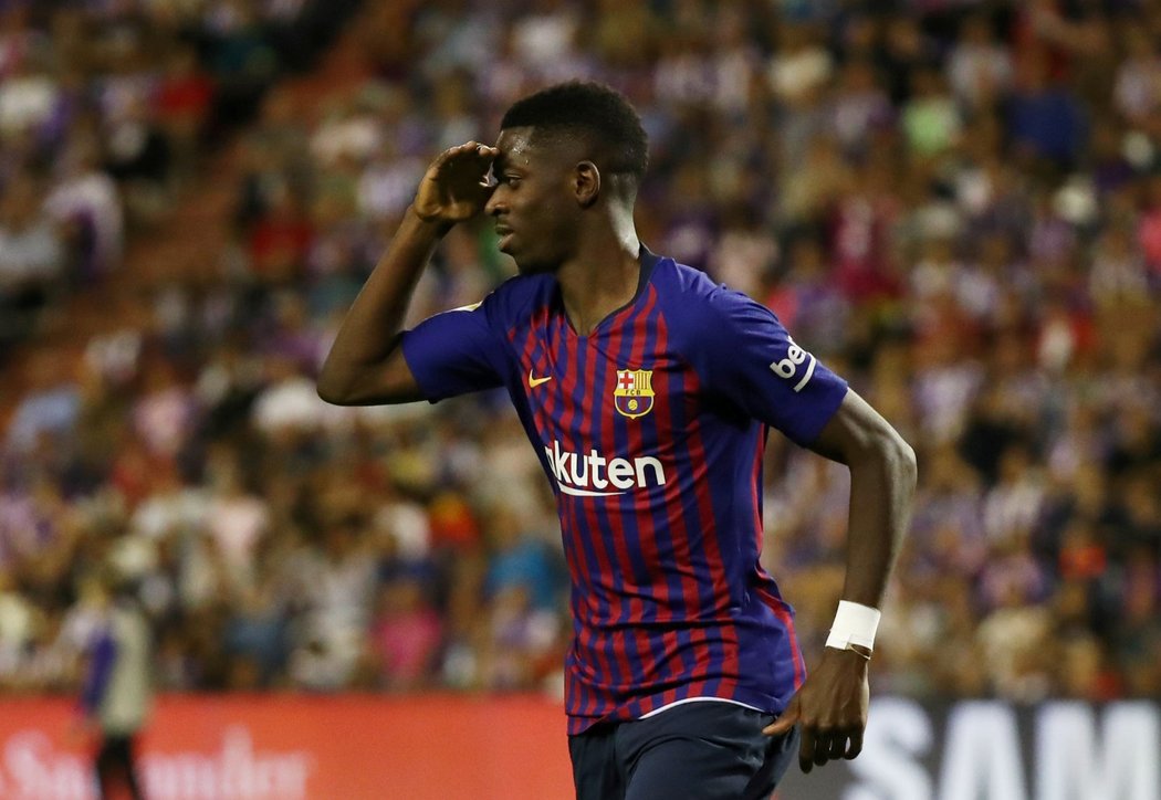 Ousmané Dembélé zachránil Barcelonu od remízy s nováčkem Valladolidem