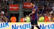 Zklamaná hvězda Barcelony Lionel Messi v utkání s Gironou