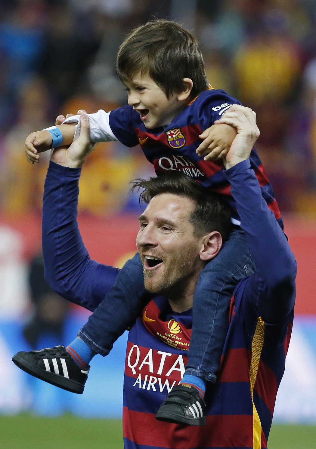 Messi se synem Thiagem