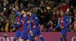 Fotbalisté Barcelony se radují z vysoké výhry nad Celtou Vigo