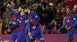 Fotbalisté Barcelony se radují z vysoké výhry nad Celtou Vigo