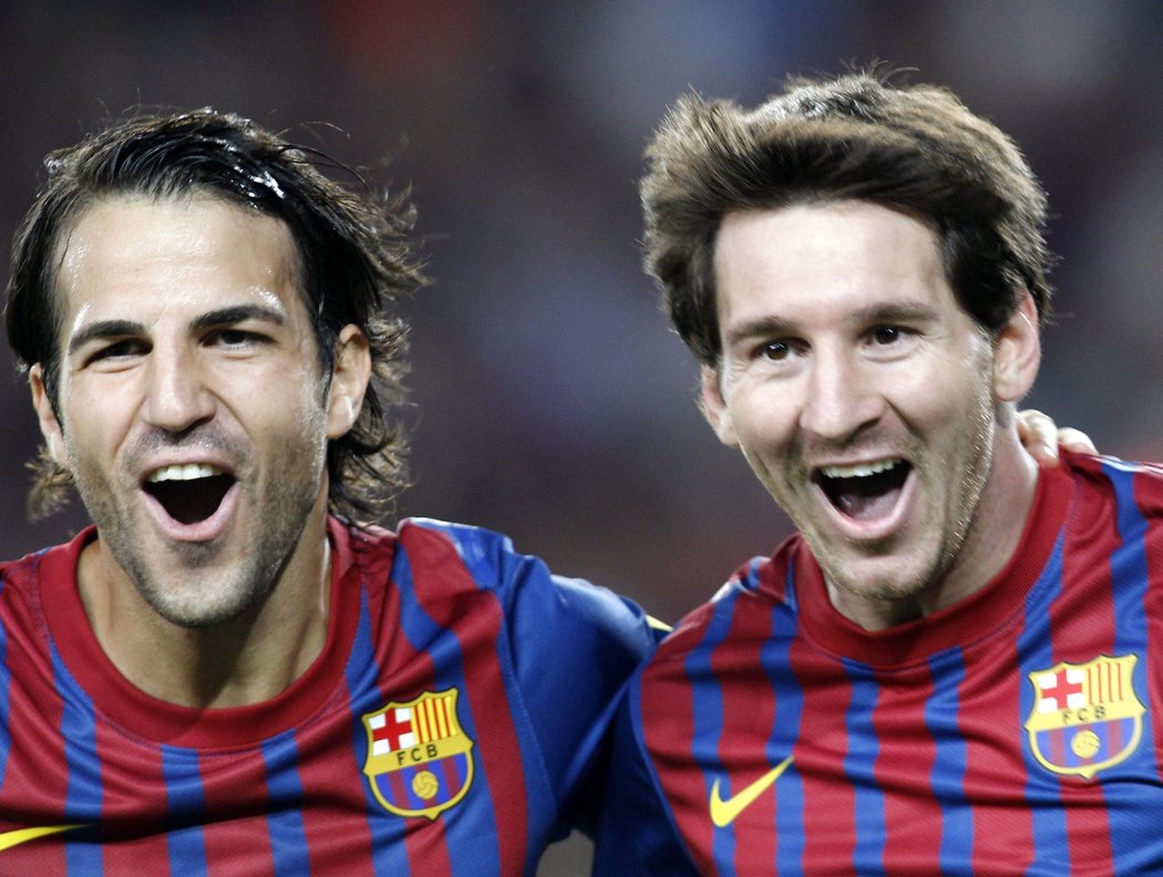 Barcelonští parťáci. Cesc Fabregas a Lionel Messi