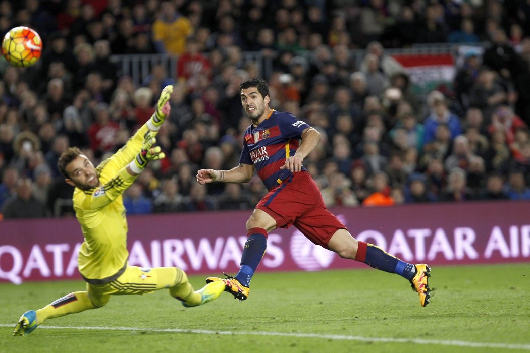 Luis Suárez vstřelil proti Celtě Vigo tři góly