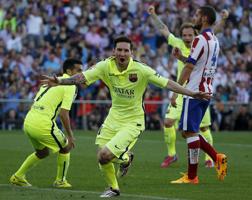 Lionel Messi rozhodl utkání s Atlétikem Madrid a zajistil Barceloně ligový titul