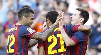 Barcelona rozdrtila Levante 7:0, Messi dal dva góly, Neymar střídal