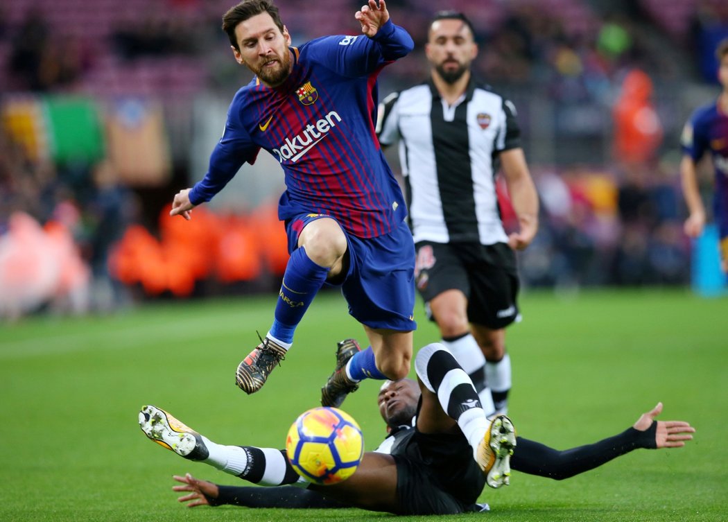 Lionel Messi v utkání proti Levante