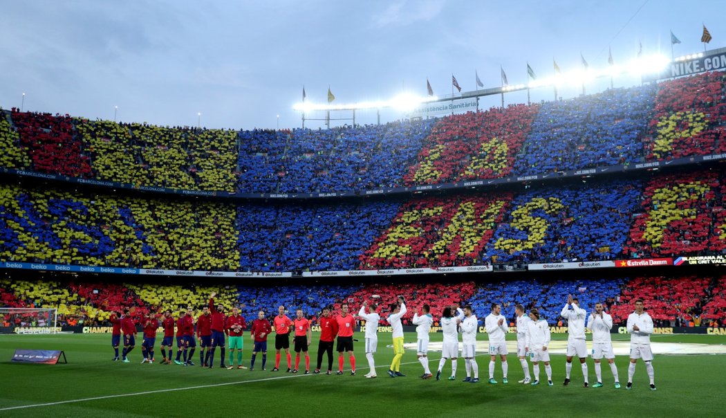 Choreo domácích fanoušků před šlágrem s Realem Madrid