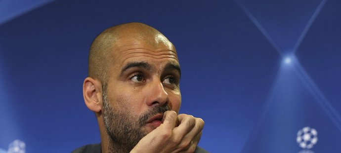 Trenér Barcelony Josep Guardiola před utkáním semifinále Ligy mistrů s Chelsea