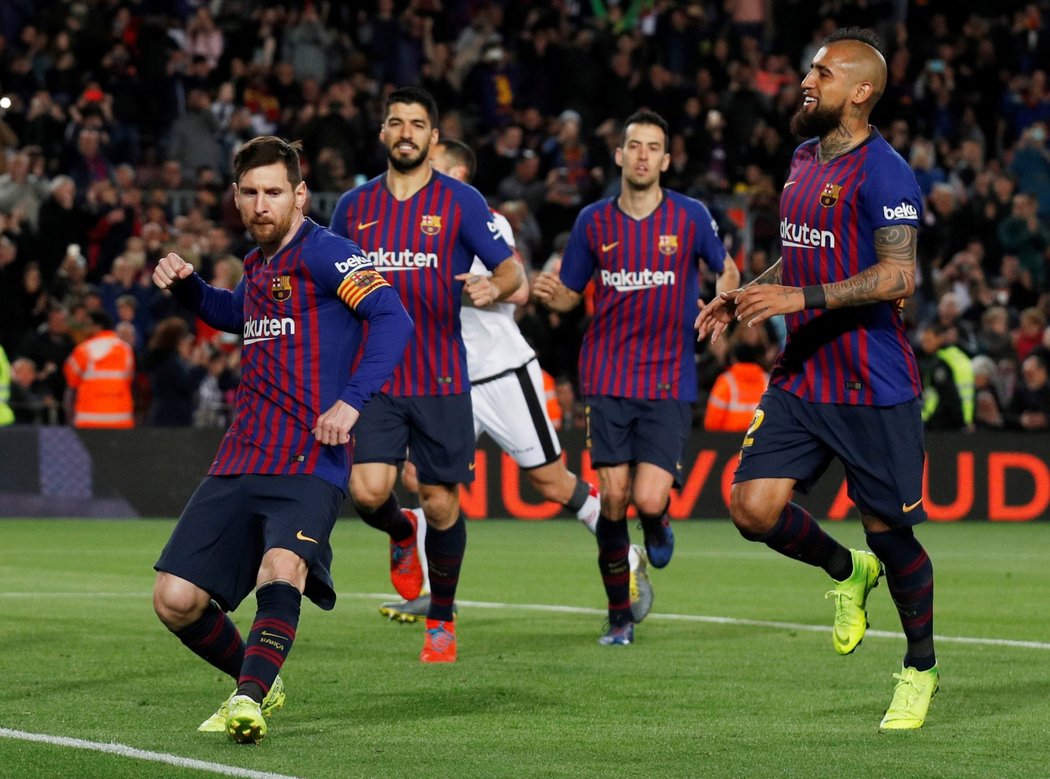 Lionel Messi vstřelil vítězný gól Barcelony v utkání 27. kola proti Vallecanu, trefil se z pokutového kopu
