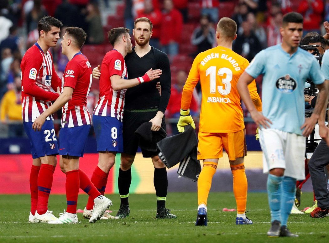 Hráči Atlética Madrid využili ztráty Barcelony a porazili Celtu Vigo