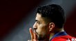 Útočník Atlétika Madrid Luis Suárez slaví branku proti Valencii