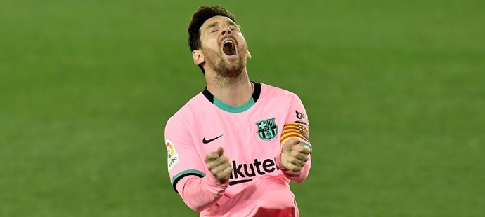 Frustrace kapitána Barcelony Lionela Messiho.