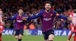 Lionel Messi oslavuje gól proti Atlétiku
