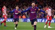 Lionel Messi oslavuje gól proti Atlétiku