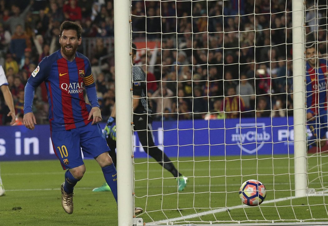 Lionel Messi při výhře Barcelony nad Sociedadem zaznamenal dvě branky
