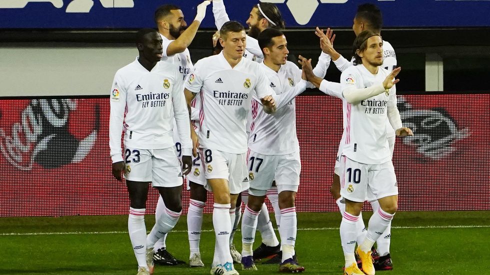 Gólová oslava hráčů Realu Madrid