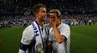 Cristiano Ronaldo a Fabio Coentrao slaví po vítězství v Málaze