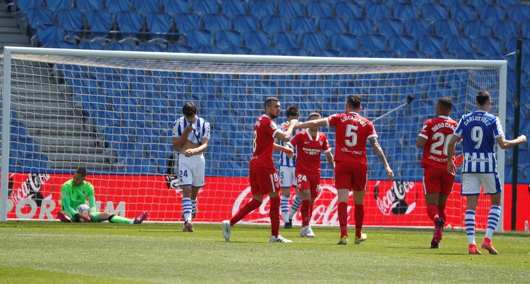Fotbalisté Sevilly vyhráli na hřišti San Sebastianu 2:1