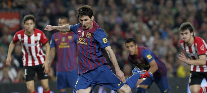 Messi vstřelil proti Bilbau druhý gól Barcelony.